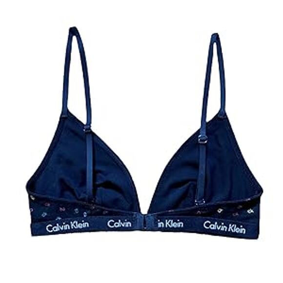 Calvin Klein ID Cotton Triangle Unlined Bra Black Size M New - Picture 3 of 4